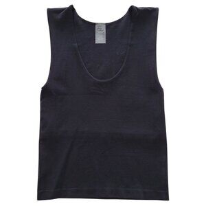 Dynamic Seamless Tank Top Deep Scoop Neck Black Onesize Athletic Athleisure